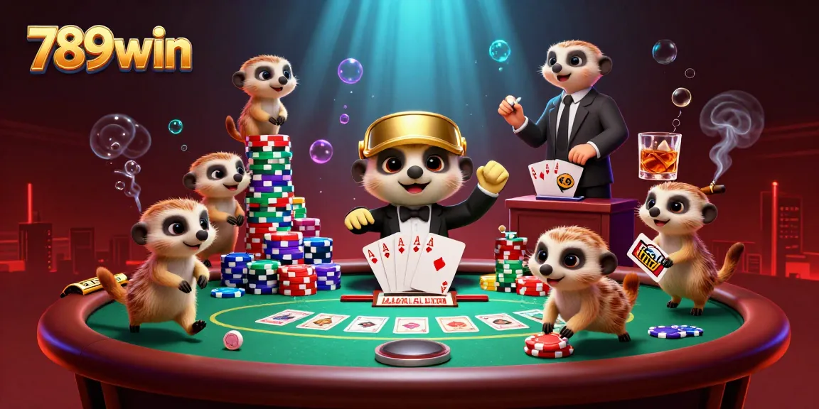 Experience thrilling gameplay at 789win's vibrant casino with lively meerkat dealers.