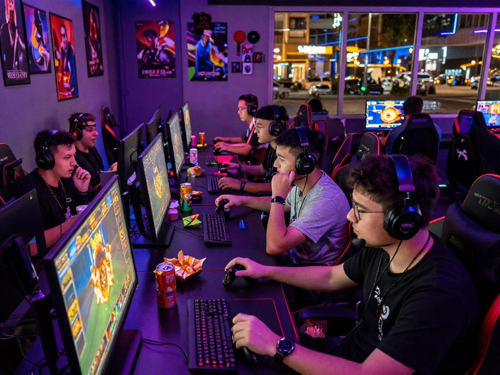 Players enjoying an exciting game of slot88 in a lively gaming environment with vibrant lights and competitive spirit.