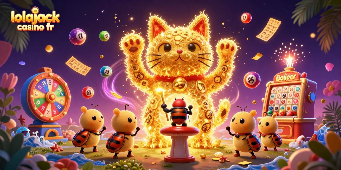 Engage with thrilling games at lolajack casino fr, where golden fireflies and vibrant lottery elements create excitement.