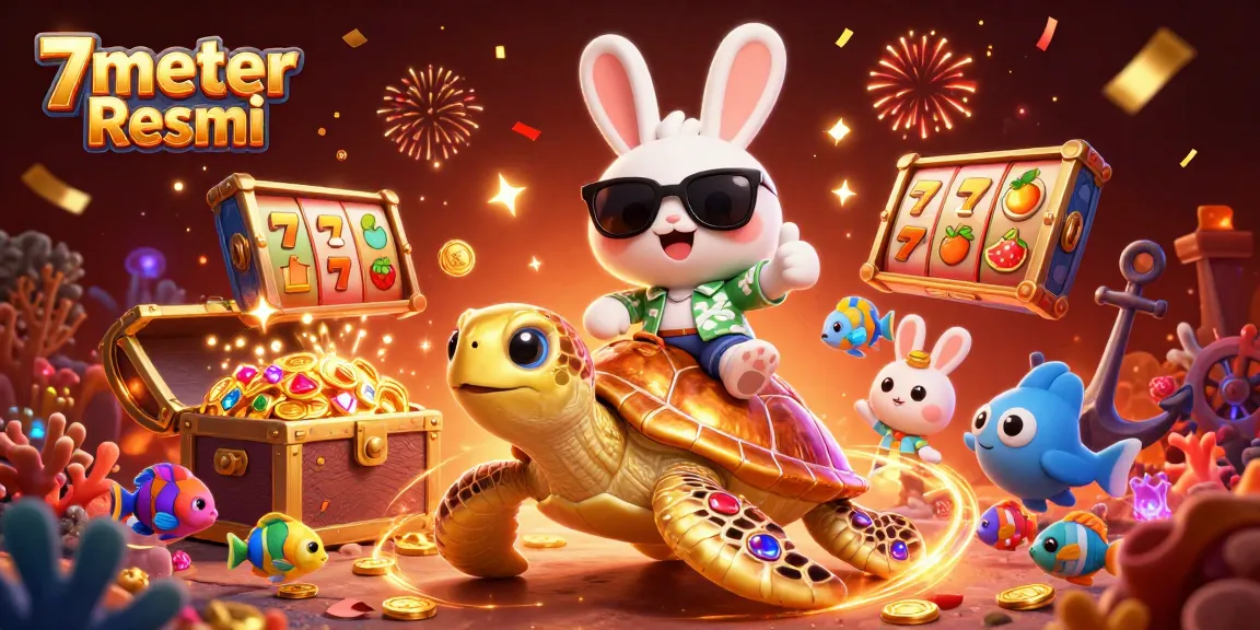 Join the fun at 7meter Resmi with vibrant slot games featuring a lucky rabbit and treasures!