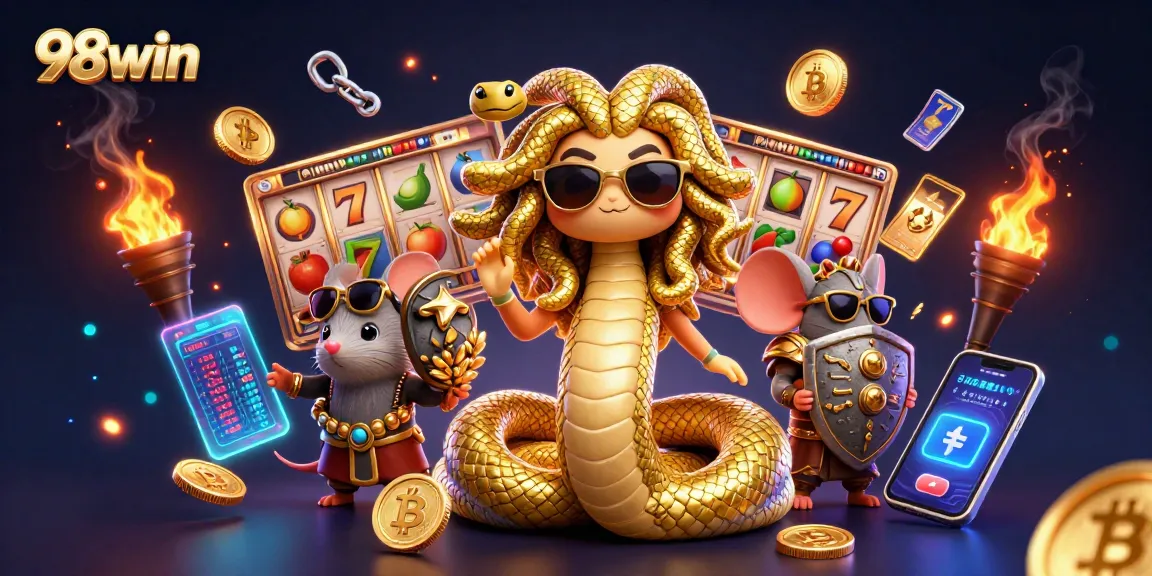 98win invites players to spin slots and jackpots in a vibrant casino scene.
