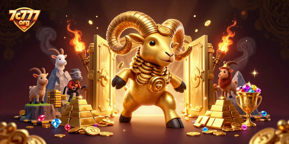 Experience thrilling action at 7c777 org with golden ram and vault bursting with treasures!