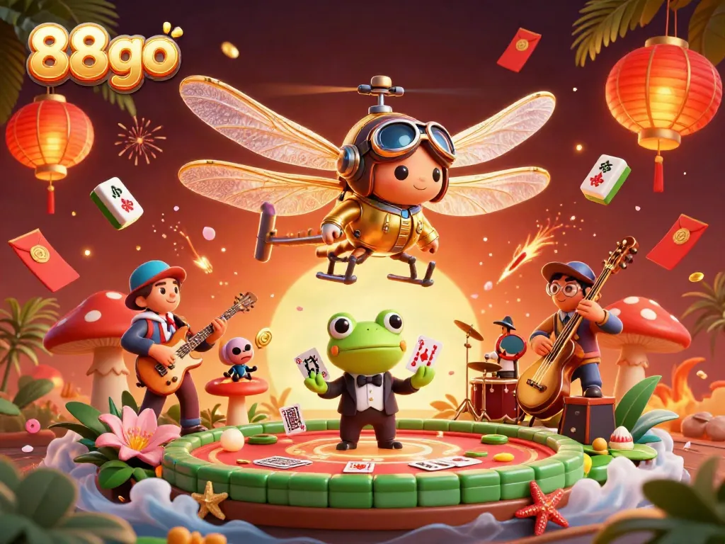 Experience thrilling games at 88go's vibrant lily pad casino with lively characters and dynamic gaming elements.