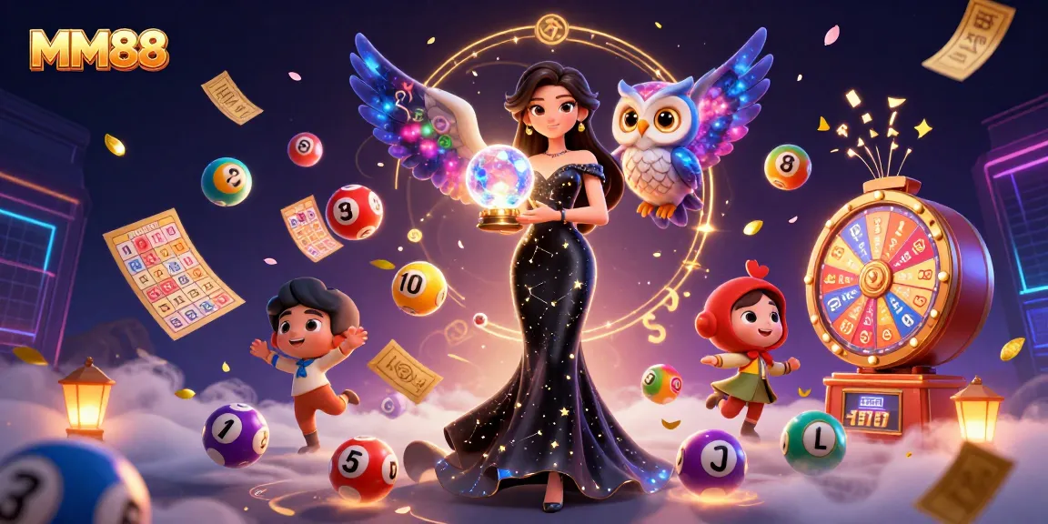 Engage in the thrilling world of MM88 with vibrant lottery elements and a mystical theme.