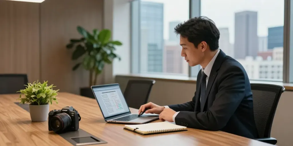 PedroVazPaulo Executive Coaching session with CEO in modern office environment.