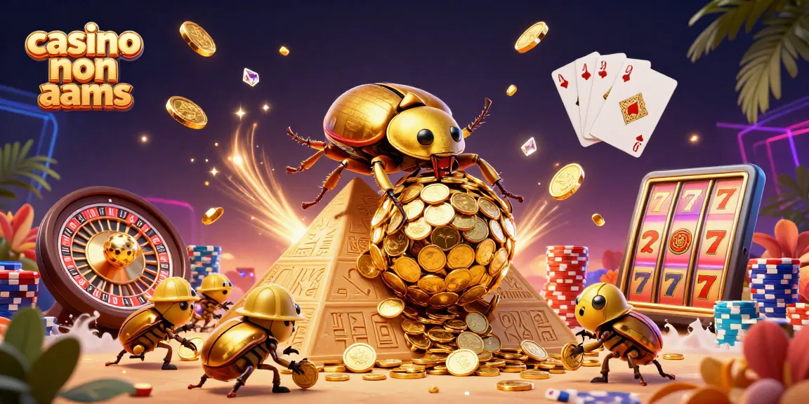 Giocare nei casino non AAMS con simboli e monete dorate in un'illustrazione 3D dettagliata.