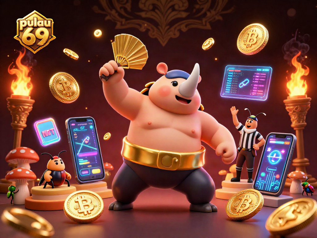 Enjoy thrilling gaming with pulau 69, featuring a sumo champion beetle and flying coins.
