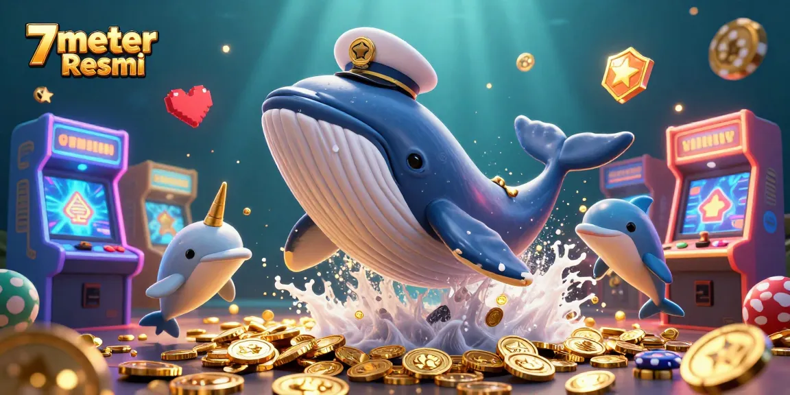 Engage with the thrilling world of 7meter Resmi where playful dolphins flip poker chips amidst a sea of coins.