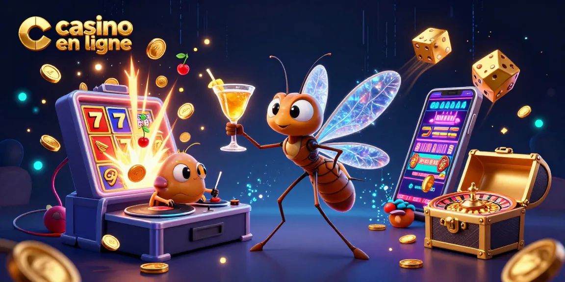 Découvrez le monde du casino en ligne avec un moustique mascotte et un DJ trilobite.