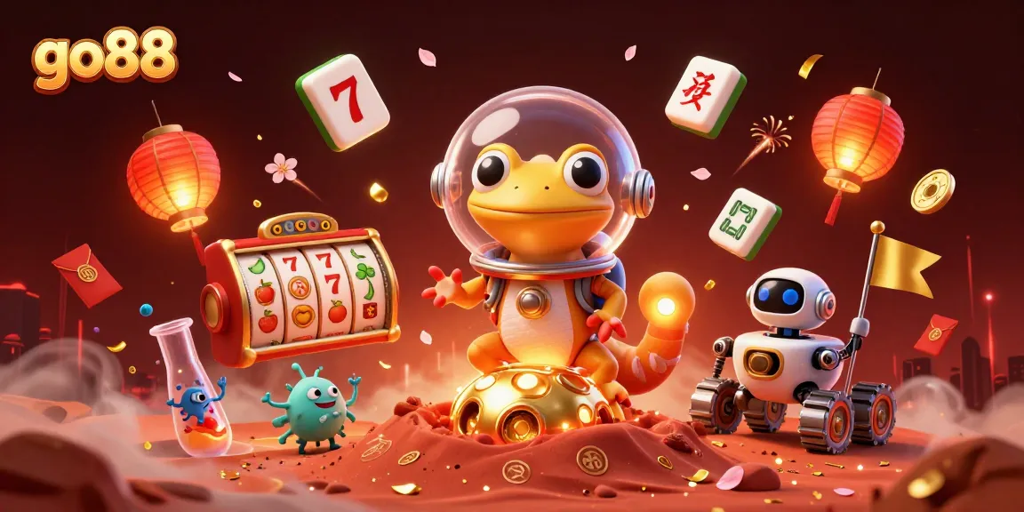Play thrilling slot games at go88 while a Martian gecko discovers a golden casino.