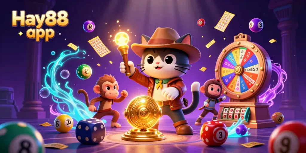Bet on the exciting features of Hay88 app with colorful lottery elements and dynamic game visuals.