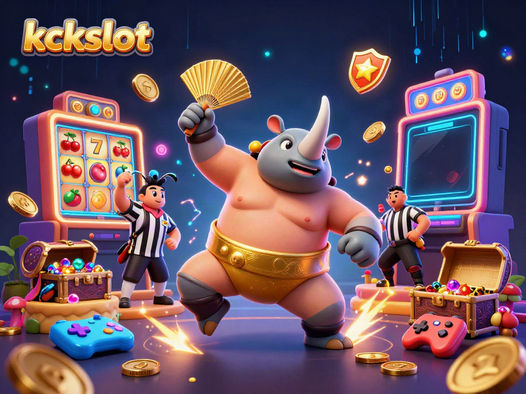 Memenangkan scatter dalam permainan kckslot dengan karakter jingga mengagumkan di latar belakang penuh visual kasino.