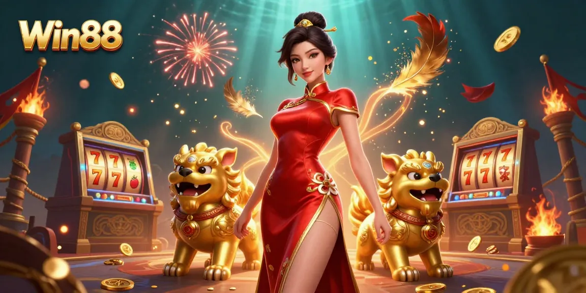 Experience thrilling gaming with Win88 featuring vibrant Asian themes and dynamic casino elements.
