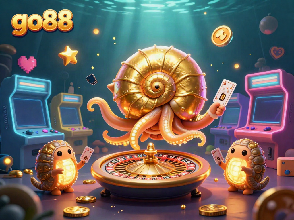 Engage in thrilling games with the go88 3D casino scene featuring dynamic characters and elements.