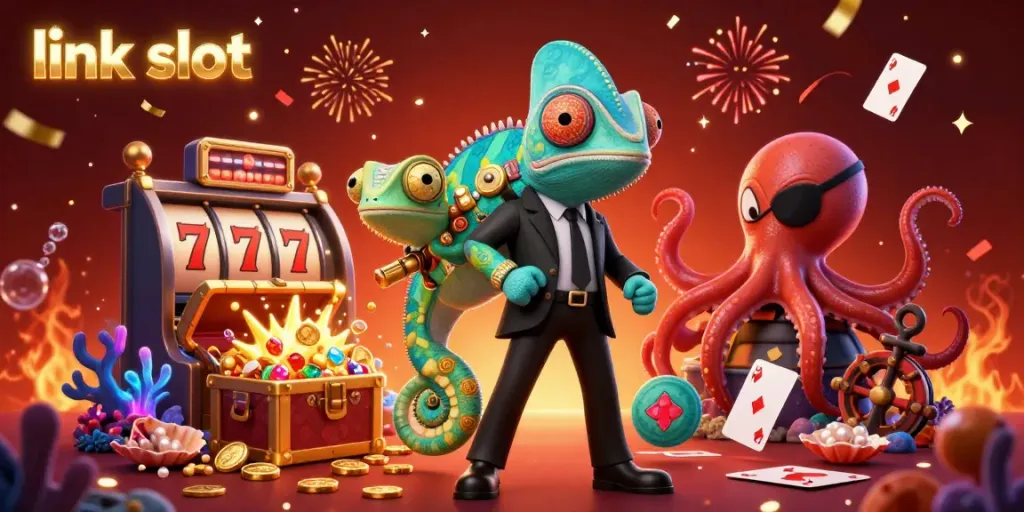 Experience thrilling jackpot wins with link slot games through engaging visuals of vibrant characters and casino elements.