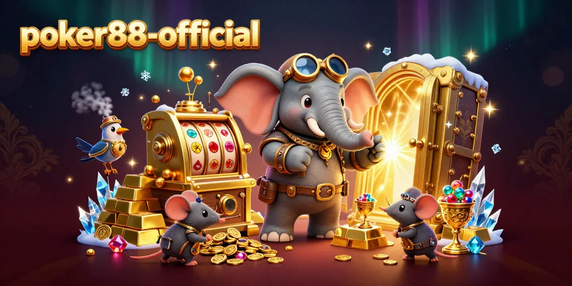 Boost your gaming experience at poker88-official with a vibrant casino-themed illustration filled with excitement and treasures.