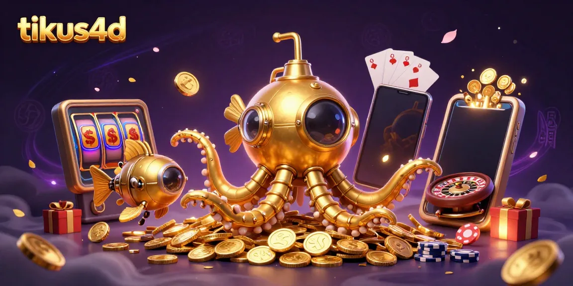 Experience the thrill of tikus4d with a vibrant underwater casino adventure featuring a golden kraken and exciting game elements.