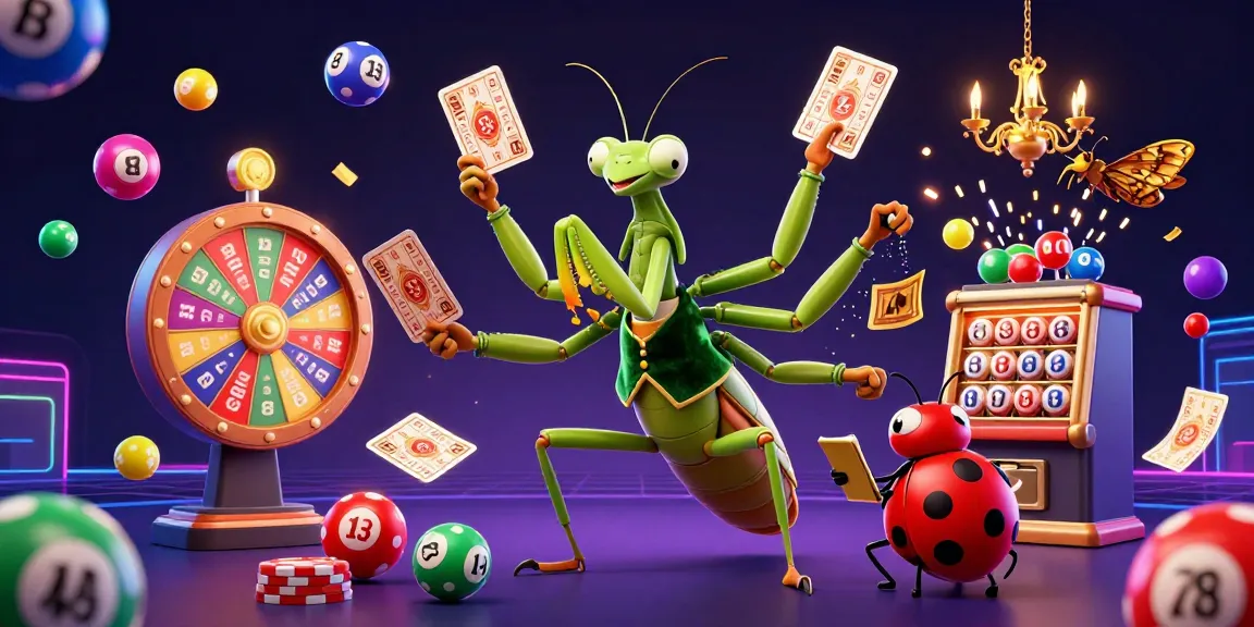 Experience thrilling games at Luckywin's dynamic casino scene featuring vibrant lottery elements.