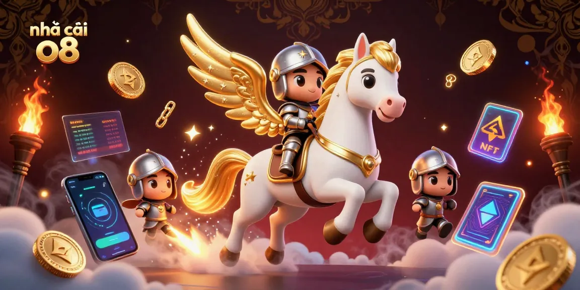 Experience thrilling gameplay at nhà cái o8 with vibrant 3D characters and crypto elements.