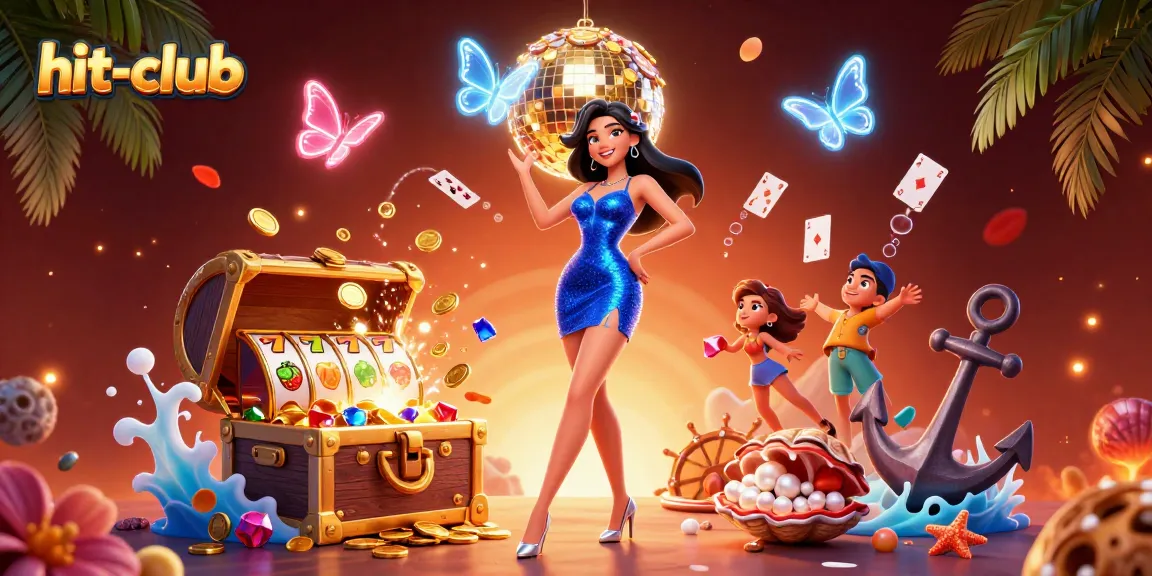 Experience vibrant gaming excitement with hit-club's dynamic casino atmosphere featuring colorful slots and lively characters.