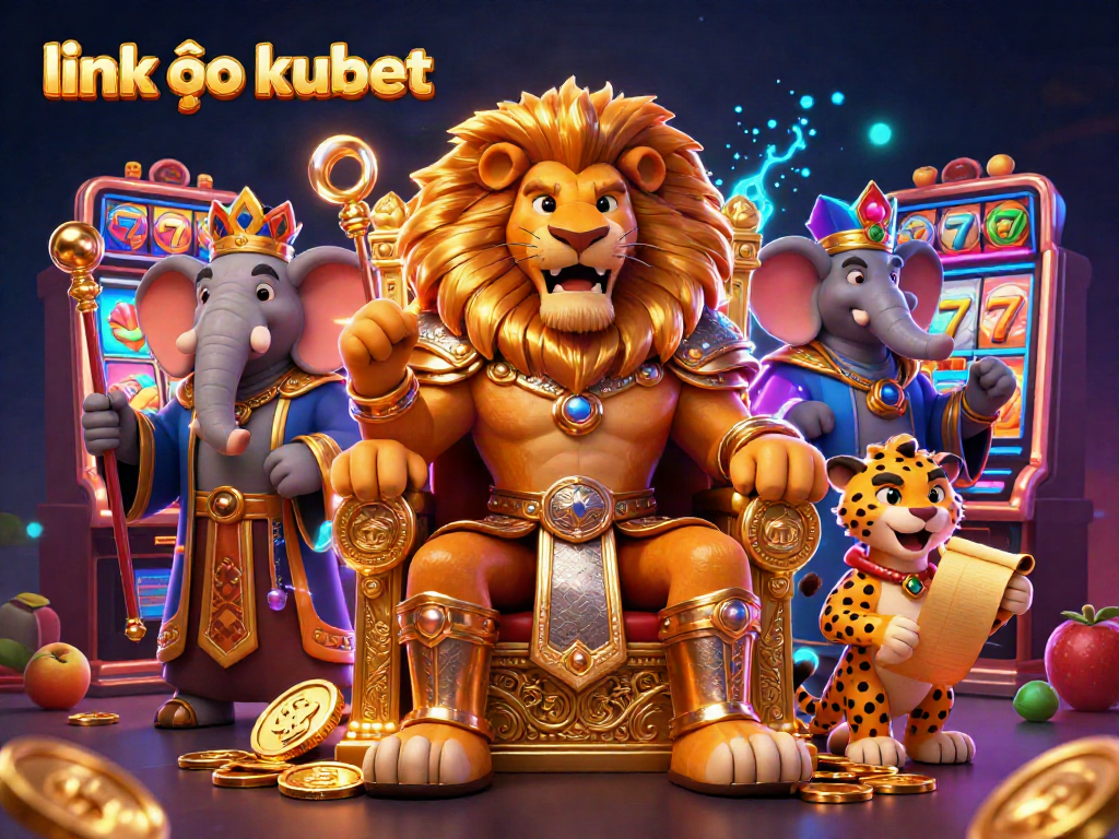 Experience thrilling wins with link vào kubet featuring a lion king and vibrant casino elements.