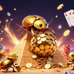 Giocare nei casino non AAMS con simboli e monete dorate in un'illustrazione 3D dettagliata.