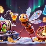 Spin to win at ok365 with a thrilling 3D casino scene featuring unique characters and vibrant elements.
