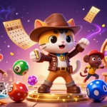 Join the adventure at 79KING đăng nhập, finding treasures in a vibrant casino-themed illustration.