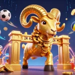 Giocatori entusiasti al casino non AAMS con premi e simboli fortunati in un'illustrazione dinamica.