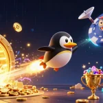 Experience thrilling gameplay at myhm88 with a dynamic 3D illustration of casino excitement.