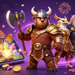 Play iwin with immersive 3D illustration featuring dynamic casino elements and characters.