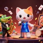 Spin to win with slot bet 200 in a vibrant animated casino scene filled with excitement!