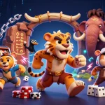 Enjoy thrilling judi online experiences with vibrant characters running a prehistoric casino.