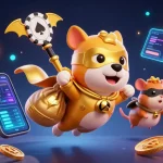 Engaging players with tr88, the superhero dog and hamster fly with golden coins in a vibrant casino layout.