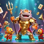 Experience the thrill of RR88 with a vibrant 3D digital scene featuring casino elements and a playful underwater theme.