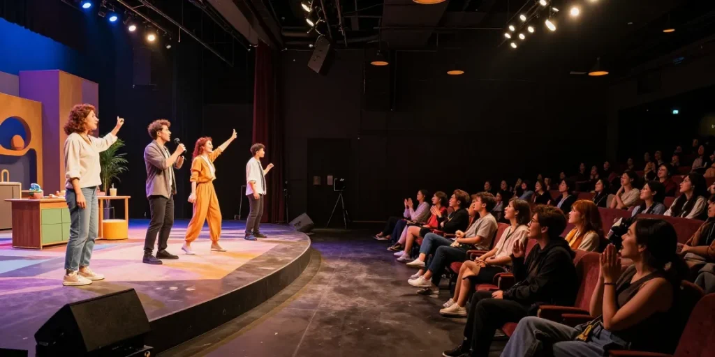Experience the lively rokok88 theatre scene with captivating performances and vibrant stage designs.