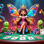 Experience the excitement of SC88 with a vibrant butterfly queen in a dynamic casino scene.
