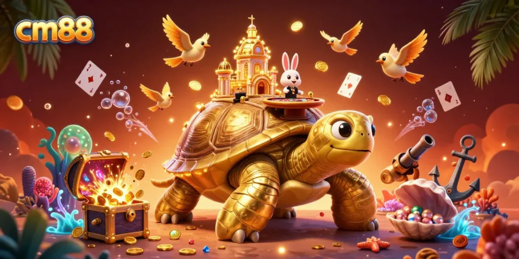 Experience thrilling gameplay at cm88 featuring golden tortoise casino adventure with vibrant elements.